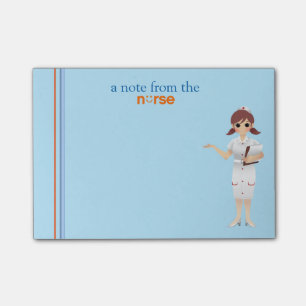 Von den Krankenschwester-Post-Itanmerkungen Post-it Klebezettel