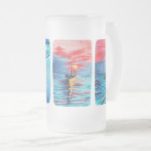 Von den Leuchtturm-Meerjungfrauen Mattglas Bierglas (VorderseiteRechts)