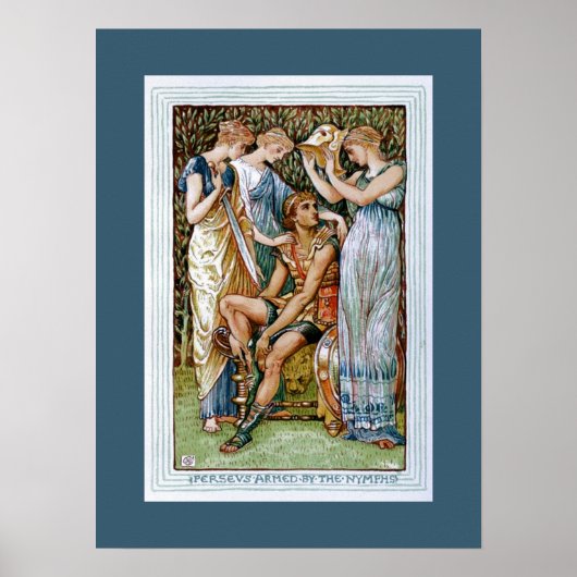 Von den Nymphen bewaffnete Perseus Poster (Vorne)