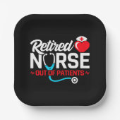 Von den Patienten ermüdete, lustige Krankenversich Pappteller (Vorderseite)