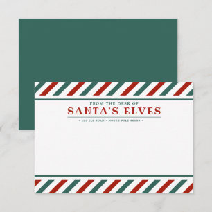 Von den Schreibstuben der Weihnachtselfen Leerkart Mitteilungskarte