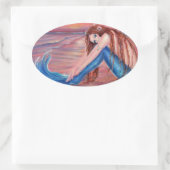 Von den Sonnenkollektoren von Renee berührt Ovaler Aufkleber (Tasche)