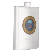 "Von den Tiefen des Meeres" Schiff Porthole Octopu Flachmann (Rechts)