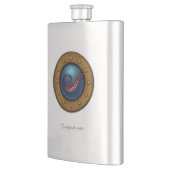 "Von den Tiefen des Meeres" Schiff Porthole Octopu Flachmann (Links)