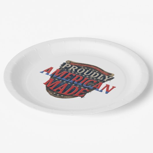 Von den USA geschaffene Teller: Nachhaltiges Papie Pappteller (Schrägansicht)