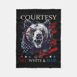 Von den USA rot weiß und blau 4. Juli Bären Fleecedecke