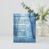 Von den Wäldern vorbeischauen: Robert Frost Postkarte (Stehend Vorderseite)