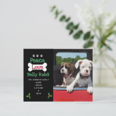 Von den Weihnachtskarten des Hundes Postkarte (Stehend Vorderseite)