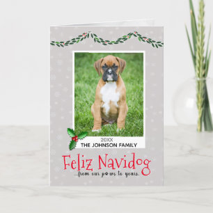 Von den Weihnachtskarten des Hundes - Weihnachtska Dankeskarte