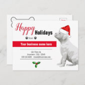Von den Weihnachtskarten des Hundes - White Boxer  Postkarte (Vorne/Hinten)