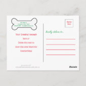 Von den Weihnachtskarten des Hundes - White Boxer Postkarte (Rückseite)