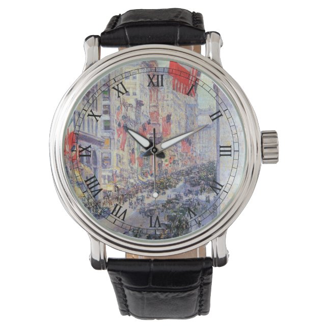 Von der 34th Street, Mai 1917, von Hassam Armbanduhr (Vorderseite)