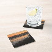 Von der Abenddämmerung bis zum Twilight am Beach F Rechteckiger Pappuntersetzer (Vor Ort)