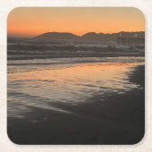 Von der Abenddämmerung bis zum Twilight am Beach F Rechteckiger Pappuntersetzer (Vorderseite)