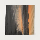 Von der Abenddämmerung bis zum Twilight am Beach F Wandteppich (Vorderseite (Horizontal))