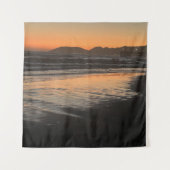 Von der Abenddämmerung bis zum Twilight am Beach F Wandteppich (Vorderseite)