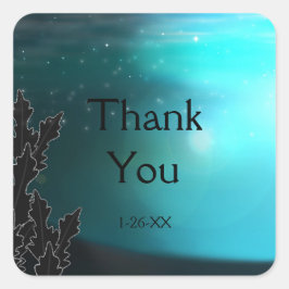 Von der Abenddämmerung bis zur Morgendämmerung bla Quadratischer Aufkleber