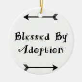Von der Adoption gesegnet - Pflege fördern Keramik Ornament (Vorne)
