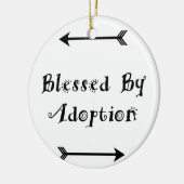 Von der Adoption gesegnet - Pflege fördern Keramik Ornament (Links)