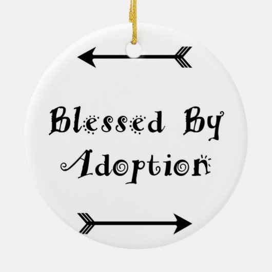 Von der Adoption gesegnet - Pflege fördern Keramik Ornament (Hinten)