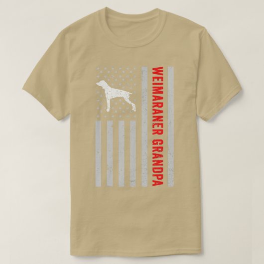 Von der amerikanischen Flagge Weimaraner Opa Pet W T-Shirt (Design vorne)