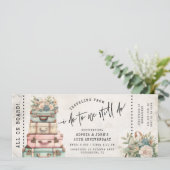 Von der Arbeit bis zum Hochzeitsticket Einladung (Stehend Vorderseite)