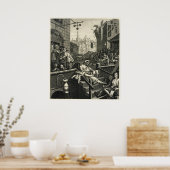 Von der Beer Street und Gin Lane Poster (Küche)