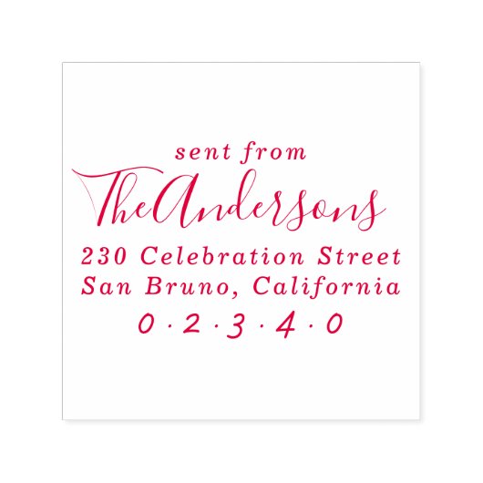 Von der benutzerdefinierten Rücksendeadresse für F Permastempel (Design)