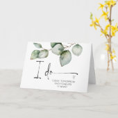 Von der Braut aus sehen Sie im Altar Mr. & Mrs. Karte (Gelbe Blume)