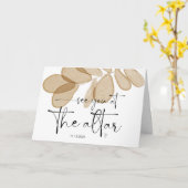 Von der Braut aus sehen Sie im Altar Mr. & Mrs. Karte (Gelbe Blume)