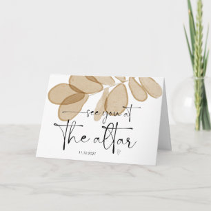 Von der Braut aus sehen Sie im Altar Mr. & Mrs. Karte