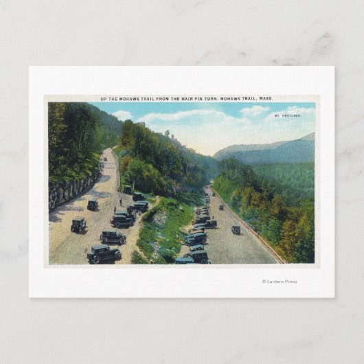 Von der Button-Kurve auf den Weg, Parkplatz Postkarte (Vorderseite)