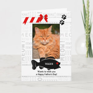 von der Cat Fun Vatertag Red Pet Foto Card Karte