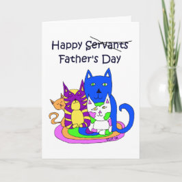 Von der Cats Vatertagskarte Karte