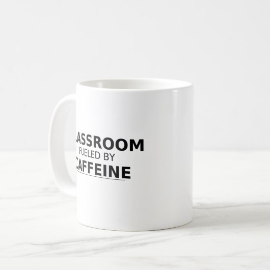 Von der Coffeine-Lehrer-Tasse geförderter Klassenz Kaffeetasse (Vorderseite Links)