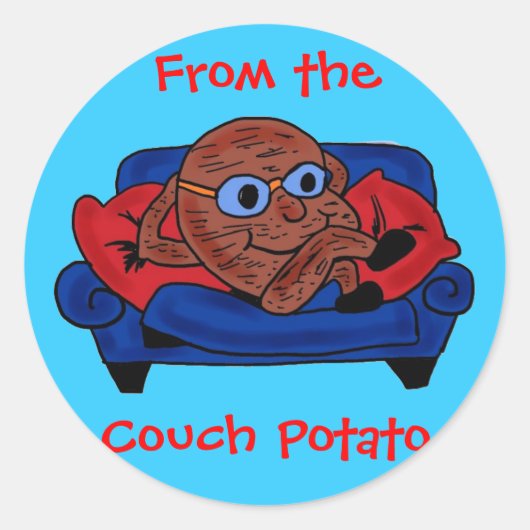 Von der Couch Potato Aufkleber (Vorderseite)