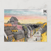 Von der Dachterrasse genießen Sie bei Sonnenunterg Postkarte (Vorderseite)