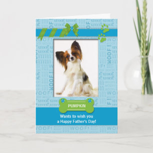 von der Dog Fun Vatertag Blue Pet Foto Card Karte