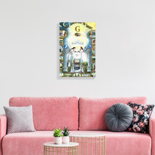 Von der Dunkelheit zum Licht Leinwanddruck (Insitu (Wohnzimmer))