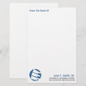 "Von der Ecke der"Chiropraktik Briefpapier (Vorne/Hinten)