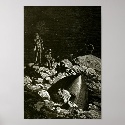 Von der Erde zum Mond durch Jules Vern Art 2 Poster (Vorne)