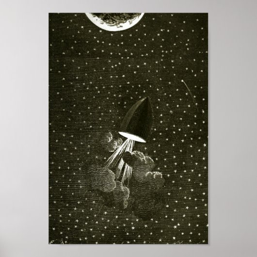Von der Erde zum Mond durch Jules Vern Art Poster (Vorne)