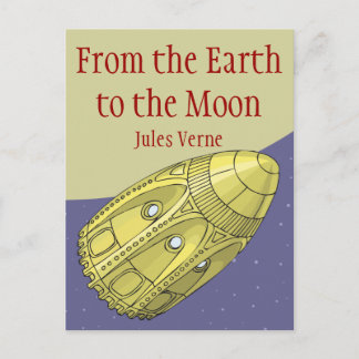 Von der Erde zum Mond - Jules Verne Postkarte