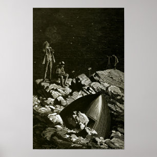Von der Erde zum Mond von Jules Vern art 2 Poster