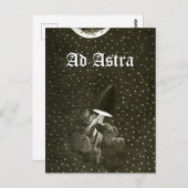 Von der Erde zur Mondkunst Ad Astra Postkarte (Vorne/Hinten)