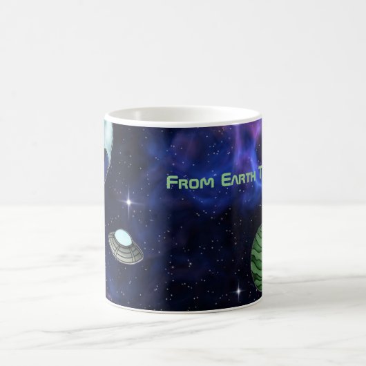 Von der Erde zur Venus Kaffeetasse (Mittel)
