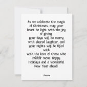 Von der Feuerlöschflugkarte Feiertagskarte (Rückseite)