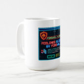Von der Firewall blockierte Gefühle Lustiger Cyber Kaffeetasse (Vorderseite Links)