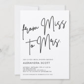 Von der Frau Brautparty Einladung (Vorderseite)