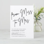 Von der Frau Brautparty Einladung (Stehend Vorderseite)